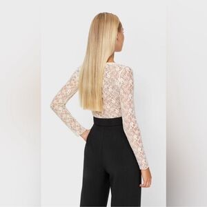 NWT Stradivarius lace long sleeve bodysuit